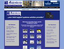 Tablet Screenshot of precisionpowerandair.com